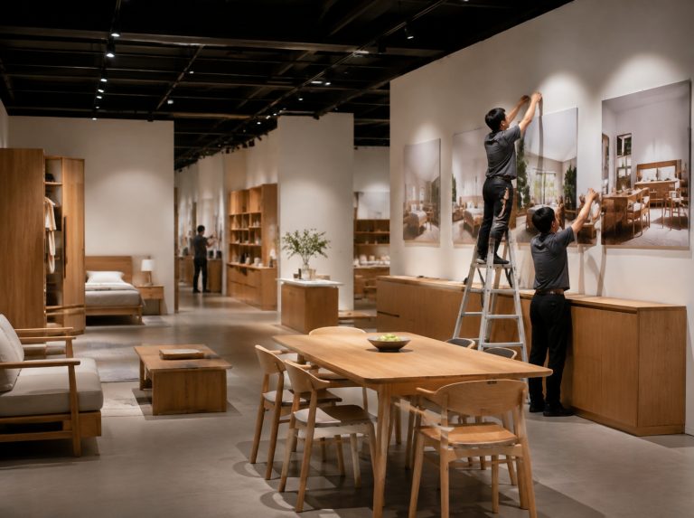 阜平县企业展厅与文化墙设计施工
